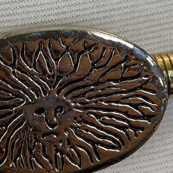 VTG Anne Klein skinny gold stretch belt Size Small medium 80s 90s disco metal - Picture 4 of 10